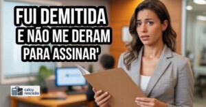 Fui Demitida E Não Me Deram Nada Para Assinar