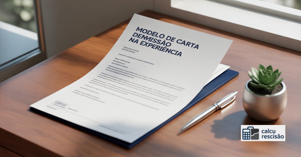 Modelo De Carta De Demissão Na Experiência
