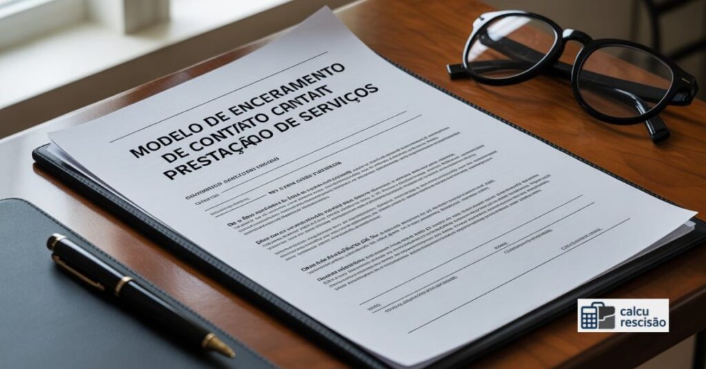 Modelo de Encerramento de Contrato de Prestação de Serviços