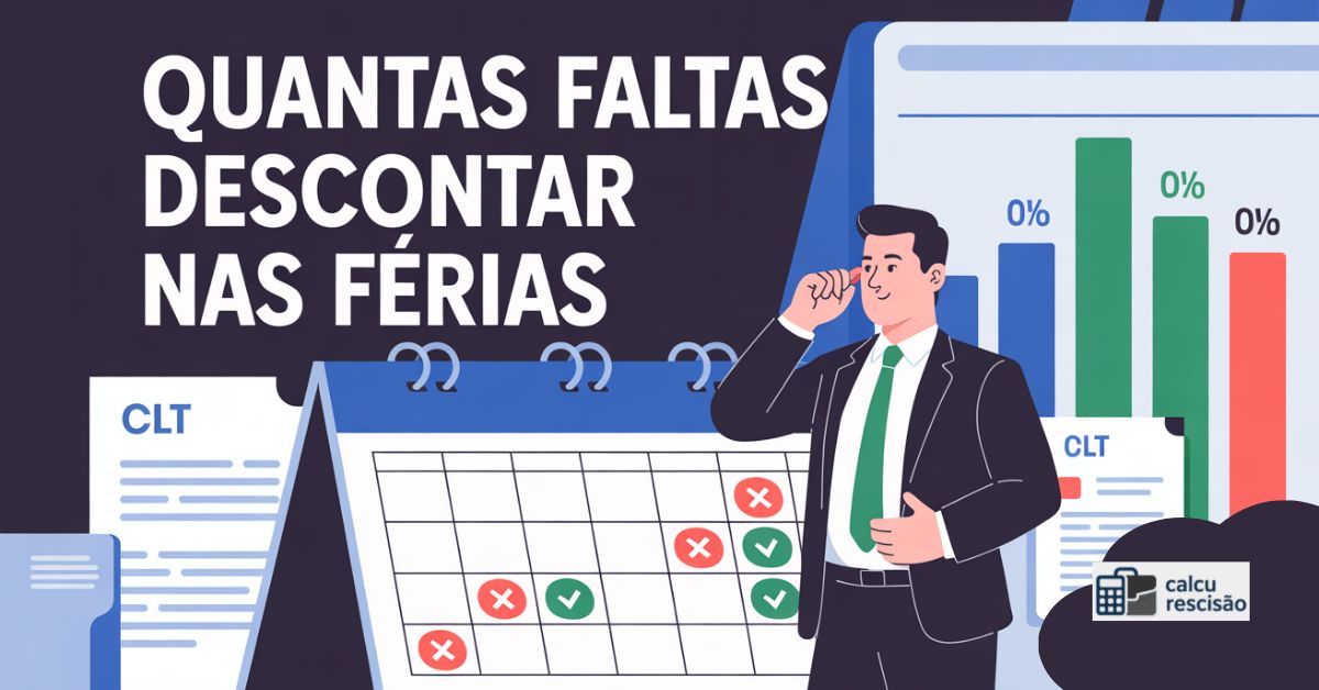 quantas faltas descontar nas ferias